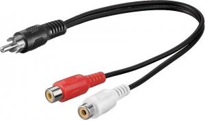 PremiumCord PremiumCord Kabel 1x CINCH male - 2x CINCH female 20cm 2