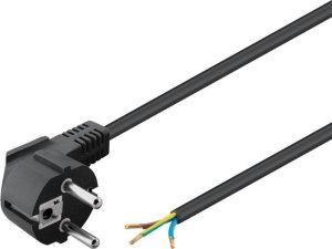 PremiumCord PREMIUMCORD Kabel Flexo síťový třížilový 230V s úhlovou vidlicí 2m černá 2
