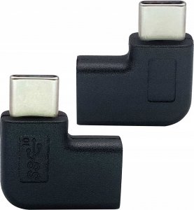 PremiumCord PremiumCord Adaptér USB-C/male - C/female zahnutý 90° 2