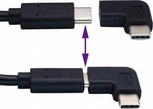 PremiumCord PremiumCord Adaptér USB-C/male - C/female zahnutý 90° 6