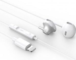 Słuchawki XO Słuchawki Przewodowe Ep71 Lightning Douszne Białe 2