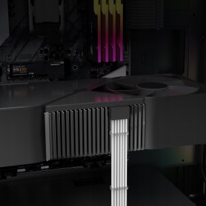 QingSea Adapter przejściówka kątowa 90 stopni 8 Pin 12VHPWR TYP A 16 AWG Biały QingSea 2