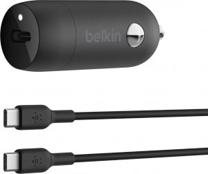 Ładowarka Belkin Ładowarka samochodowa 30W PD PPS Czarna + Kabel USB-C 1
