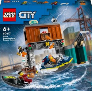 LEGO City Policyjna motorówka i kryjówka złodziejaszków (60417) 1