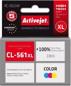 Tusz Activejet Activejet AC-561NX Tusz (zamiennik Canon CL-561XL; Supreme; 18 ml; Color) 1