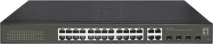 Switch LevelOne LevelOne GES-2128P łącza sieciowe Zarządzany L2 Gigabit Ethernet (10/100/1000) Obsługa PoE Czarny 1