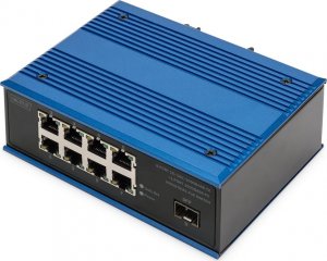 Switch Digitus Digitus 8-portowy przełącznik sieciowy Gigabit Ethernet PoE, przemysłowy, niezarządzany, 1 łącze SFP 1