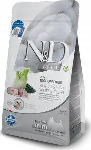 Farmina Pet Foods FARMINA N&D WHITE DOG SEA BASS, Spirulina and Fennel Adult Mini - sucha karma dla psów ras białych - 2 kg 1