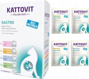 Kattovit KATTOVIT GASTRO Zestaw na układ pokarmowy 12x85g dla kota 3