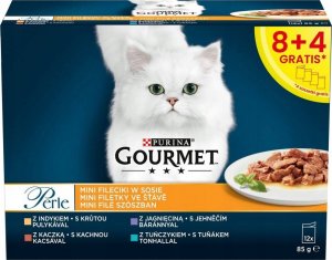 Purina PURINA Gourmet Perle Kaczka, indyk, jagnięcina, tuńczyk - mokra karma dla kota - 12x85 g 1