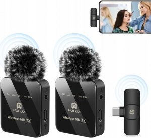 Mikrofon Puluz 2x Bezprzewodowy Mikrofon Krawatowy do Telefonu USB TYPE-C / USB-C Puluz / PU648B 1