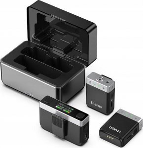 Mikrofon Ulanzi 2x Mikrofon Bezprzewodowy Krawatowy do Telefonu Aparatu Kamery / Pamięć 8GB / Zasięg 100m / Ulanzi AM-18 2