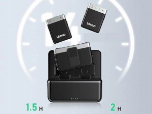 Mikrofon Ulanzi 2x Mikrofon Bezprzewodowy Krawatowy do Telefonu Aparatu Kamery / Pamięć 8GB / Zasięg 100m / Ulanzi AM-18 8