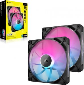 Wentylator Corsair iCUE LINK RX140 RGB Czarny 2-pack (CO-9051020-WW) 2