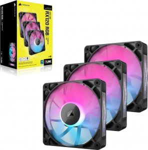 Wentylator Corsair iCUE LINK RX120 RGB Czarny 3-pack 4