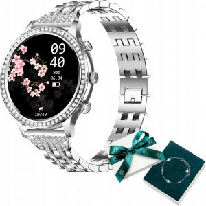 Smartwatch Manta Smartwatch damski Manta Diamond Lusso srebrny + bransoletka YES 1