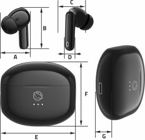 Słuchawki Manta Rytmo czarne (MTWS008B) 11
