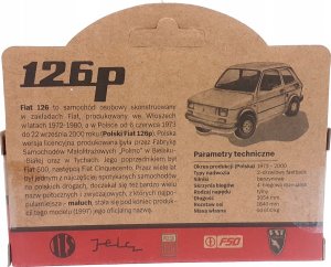 Daffi Pojazd PRL Fiat 126p czerwony 17