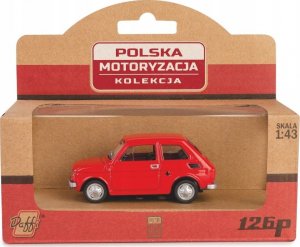 Daffi Pojazd PRL Fiat 126p czerwony 3