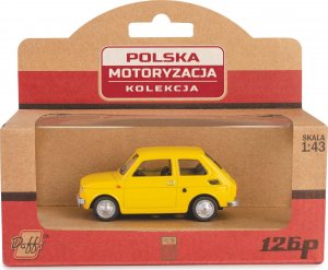 Daffi Pojazd PRL Fiat 126p żółty 3