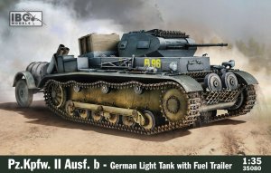 Ibg Model plastikowy Pz.Kpfw. II Ausf. b German Light Tank With fuel trailer 1