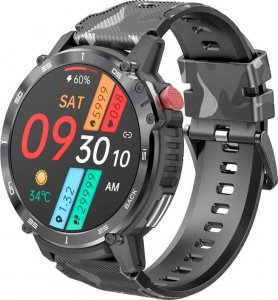 Smartwatch Rubicon RNCF08 Black Czarno-brązowy 1