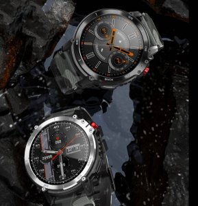 Smartwatch Rubicon RNCF08 Black Czarno-brązowy 8