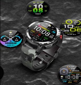 Smartwatch Rubicon RNCF08 Black Czarno-brązowy 10