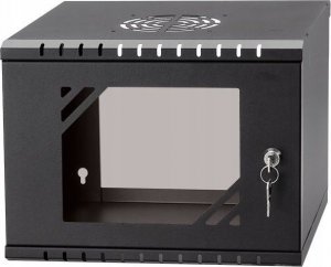 Szafa NetRack NETRACK ECO-Line wall cabinet 10inch 4U/300 mm - black glass door 1