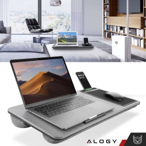 Alogy Stolik pod laptopa Podstawka uchwyt na telefon podkładka pod mysz do łóżka Alogy przenośne biurko z poduszkami 11