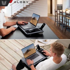 Alogy Stolik pod laptopa Podstawka uchwyt na telefon podkładka pod mysz do łóżka Alogy przenośne biurko z poduszkami 15