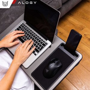 Alogy Stolik pod laptopa Podstawka uchwyt na telefon podkładka pod mysz do łóżka Alogy przenośne biurko z poduszkami 16