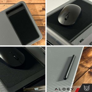 Alogy Stolik pod laptopa Podstawka uchwyt na telefon podkładka pod mysz do łóżka Alogy przenośne biurko z poduszkami 8