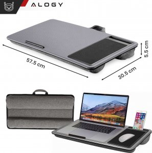 Alogy Stolik pod laptopa Podstawka uchwyt na telefon podkładka pod mysz do łóżka Alogy przenośne biurko z poduszkami 10
