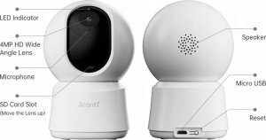Kamera IP Arenti Arenti P2Q 4MP Indoor UHD Pan-Tilt Wi-Fi Camera 4