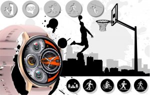 Smartwatch Rubicon RNCF10 Różowy 5