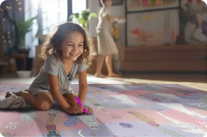 Ricokids Mata piankowa do kolorowania zwijana 200 x 120 x 0,3 cm Ricokids RK-343 13