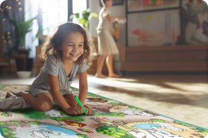 Ricokids Mata piankowa do kolorowania zwijana 120 x 90 x 0,3 cm Ricokids RK-344 13