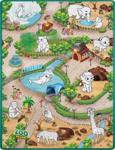 Ricokids Mata piankowa do kolorowania zwijana 120 x 90 x 0,3 cm Ricokids RK-344 2