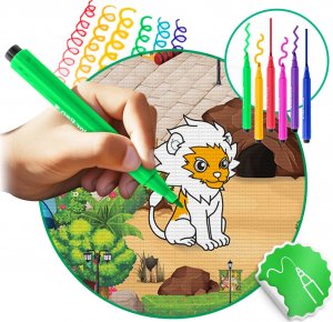Ricokids Mata piankowa do kolorowania zwijana 120 x 90 x 0,3 cm Ricokids RK-344 5