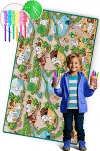 Ricokids Mata piankowa do kolorowania zwijana 200 x 120 x 0,3 cm Ricokids RK-343 5