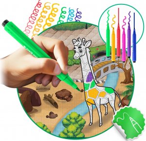 Ricokids Mata piankowa do kolorowania zwijana 200 x 120 x 0,3 cm Ricokids RK-343 8