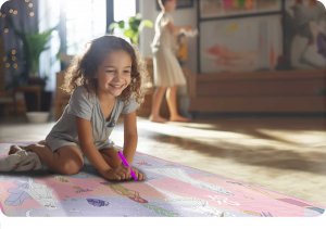 Ricokids Mata piankowa do kolorowania zwijana 120 x 90 x 0,3 cm Ricokids RK-344 7