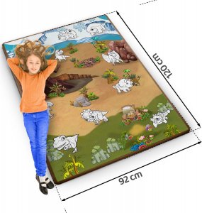 Ricokids Mata piankowa do kolorowania zwijana 120 x 90 x 0,3 cm Ricokids RK-344 6