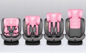 Fotelik samochodowy Lionelo FOTELIK SAMOCHODOWY OBROTOWY BASTIAAN I-SIZE 0-36KG 40-150CM PINK BABY 3