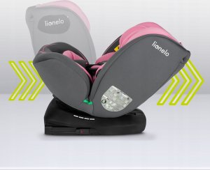 Fotelik samochodowy Lionelo FOTELIK SAMOCHODOWY OBROTOWY BASTIAAN I-SIZE 0-36KG 40-150CM PINK BABY 6