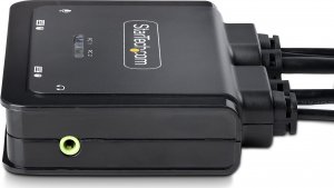Przełącznik StarTech Cable KVM 2-Port USB A+C DP Switch 4K 5