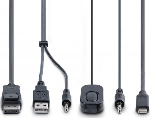 Przełącznik StarTech Cable KVM 2-Port USB A+C DP Switch 4K 6