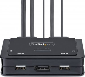 Przełącznik StarTech Cable StarTech KVM 2-Port USB-C DP Switch 4K 3