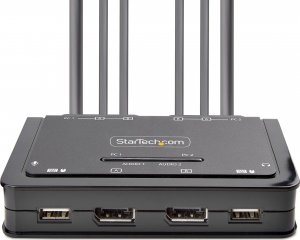 Adapter USB StarTech KVM StarTech 2-Port DP Switch 4K USB + Audio 3